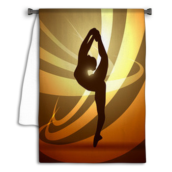 Silhouettes Gymnastics Dancer Towel