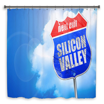 Silicon Valley 3d Rendering Custom Size Shower Curtain