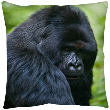 Portrait of a Male Gorilla Throw Pillow for Sale by DebiDalio