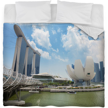 Singapore City Centre Fleece Bed Blanket