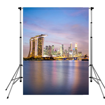 Singapore City Downtown Pole Pocket Backdrop