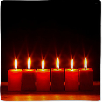 Six Square Candles Burning Bright Baby Blanket