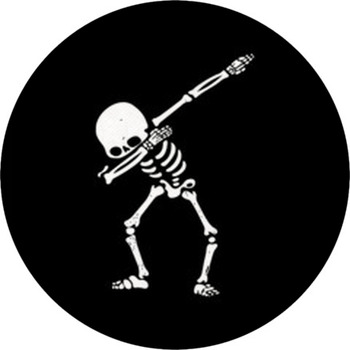 Skeleton Doing Dab Vector Round Rug