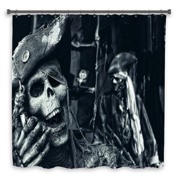 Skeleton Pirates Portrait Shower Curtain