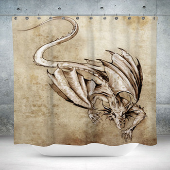 Sketch Of Tattoo Art Modern Custom Size Shower Curtain