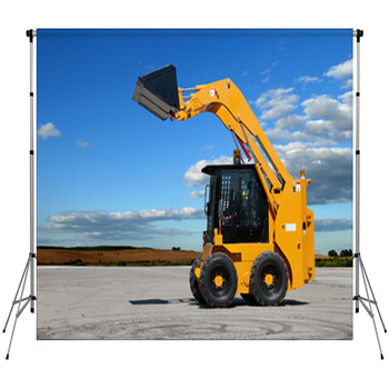Skid Steer Loader Construction Custom Size Backdrop
