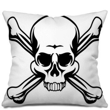 Skull Throw Pillows Cases Shams
