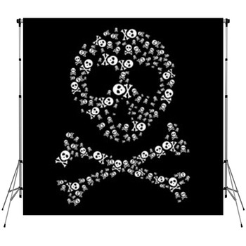 Skull Fleece Backdrop