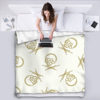 Skull Pattern3 Fleece Blanket