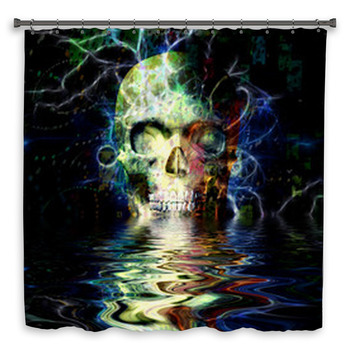 Details about   Skulls Decorations Brainpan Head Bone Pattern Fabric Shower Curtain 