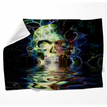 Skull Reflection Fleece Blanket