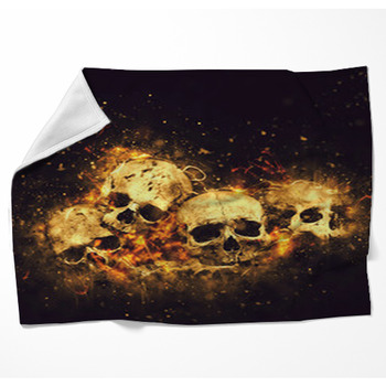 Skulls And Bones Woven Throw Blanket