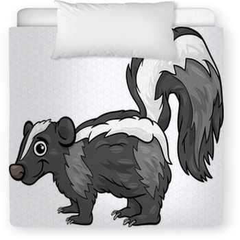 Skunk Animal Cartoon Illustration Toddler Duvet