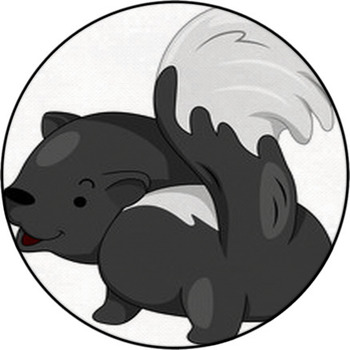 Skunk Round Rug