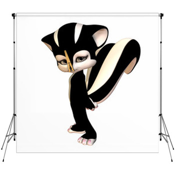 Sky Skunk With A Clothespin On Her Nose Fleece Backdrop