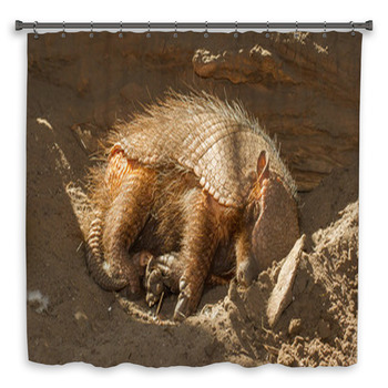 Sleeping Armadillo Custom Size Shower Curtain