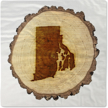 Slice Of Wood Shape Of Rhode Island Branded  Baby Blanket