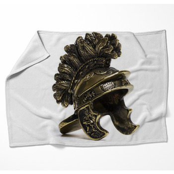 Small Miniature Roman Helmet Woven Throw Blanket
