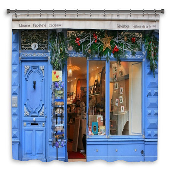 Small Shop In Toulouse. Custom Size Shower Curtain