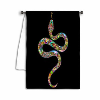 Snake Psychedelic Art Design-Serpente Simbolo Towel
