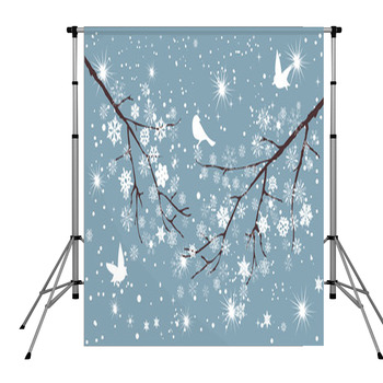 Snow Branch Pole Pocket Backdrop