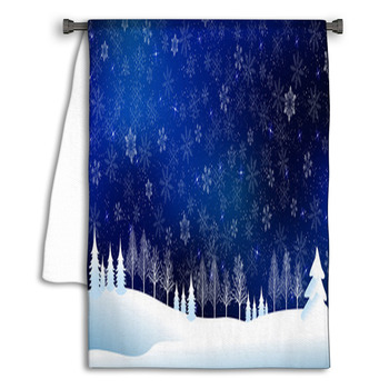 Snow Christmas background Towel