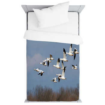 Snow Geese In Flight Toddler Duvet