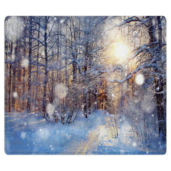 Snow In The Woods Bath Mat