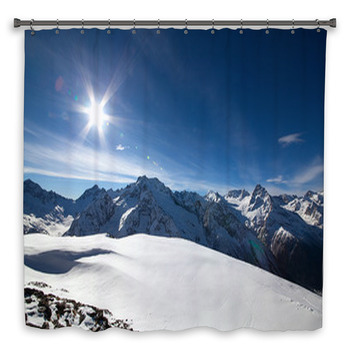 Snow Mountain Shower Curtain