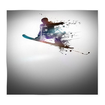 Snowboard Background Custom Size Floor Mat