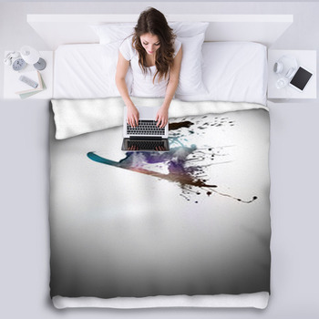 Snowboard Background Fleece Blanket
