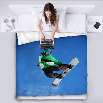 Snowboard - Jump Fleece Blanket