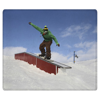 Snowboarder In Park Area Rug