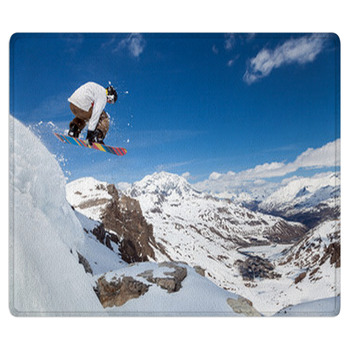 Snowboarder In The Sky Area Rug