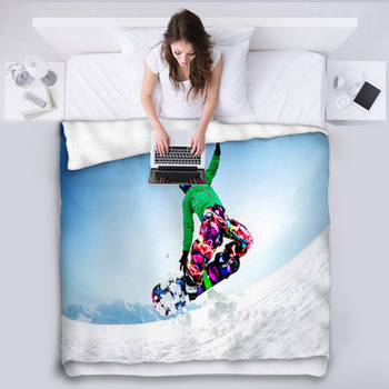 Snowboardind Fleece Blanket