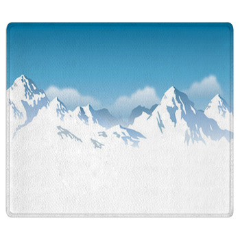 Snowcapped Mountains - Background Bath Mat