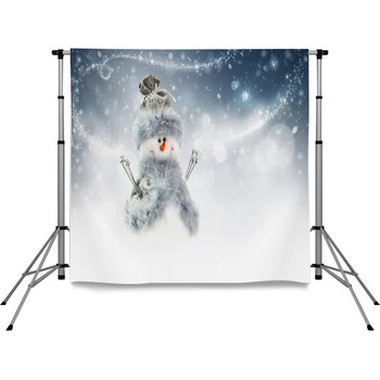 Snowman Pole Pocket Backdrop