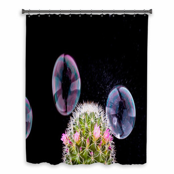 Soap Bubble Bursting Custom Size Shower Curtain