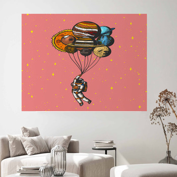 Surreal Art Spaceman Art Astronaut Colorful Art 