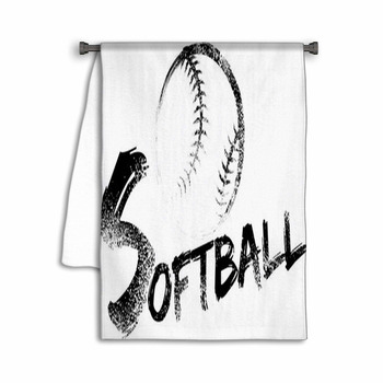 Softball Grunge Streak Towel