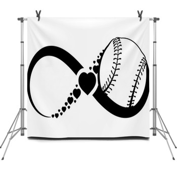 Softball Or Baseball Love Infinity Fleece Backdrop