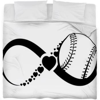 Softball Or Baseball Love Infinity Fleece Bed Blanket