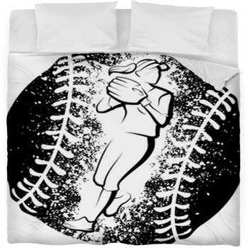 Softball Player Throwing With A Fleece Bed Blanket