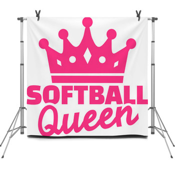 Softball Queen Fleece Backdrop