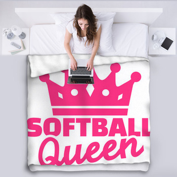 Softball Queen Fleece Blanket