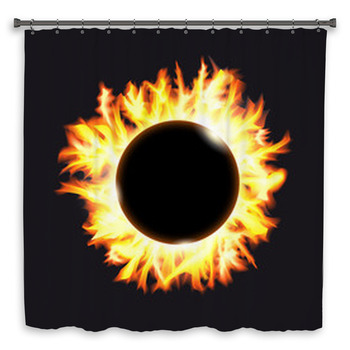 Solar Eclipse Frame Of Solar Custom Size Shower Curtain