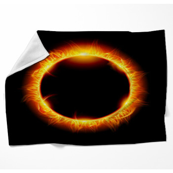 Solar Eclipse Woven Throw Blanket