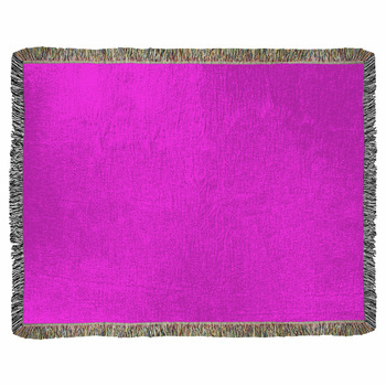 Solid Pink Woven Throw Blanket
