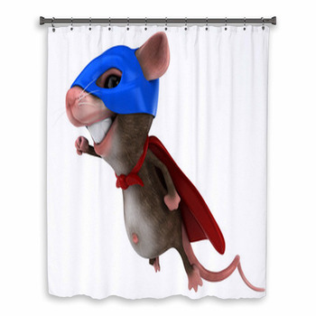 Souris Superhéros Custom Size Shower Curtain