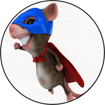 Souris Superhéros Round Rug